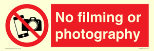 No filming or photography